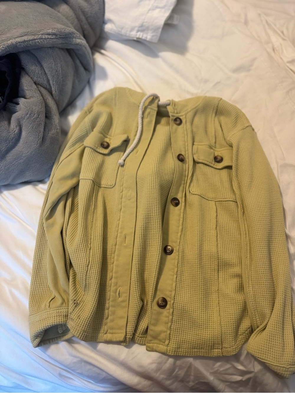American Eagle Outfitters Light Olive Utility Waffle Jacket